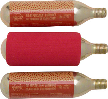 Planet Bike 16g Threaded CO2 Cartridges: 3-Pack EA CO2 and Pressurized Cartridge