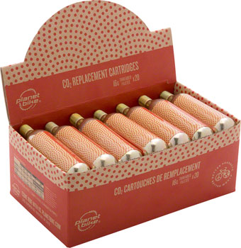 Planet Bike 16g Threaded CO2 Cartridges: Box of 20 BOX CO2 and Pressurized Cartridge