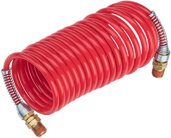 Prestacycle High Pressure Coil Hose: 12-foot, Red EA Air Compressor Tools