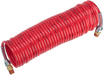 Prestacycle High Pressure Coil Hose: 25-foot, Red EA Air Compressor Tools