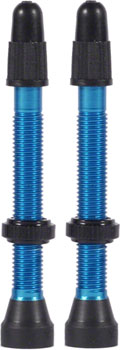 WTB Aluminum TCS Tubeless Valves: 46mm, Blue, Pair PAA Tubeless Valves
