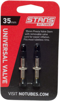 Stan's Tubeless Universal Valve Stems - Brass, 35mm, Pair EA Tubeless Valves