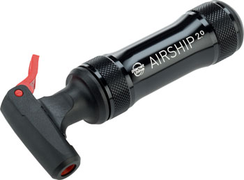 Planet Bike Airship 2.0 Inflator: Includes 16g Threaded Cartridge Black EA CO2 and Pressurized Inflation Device