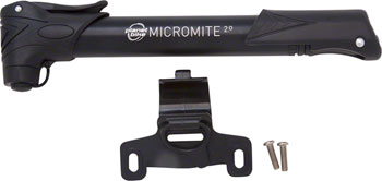 Planet Bike Micro Mite II Dual Stage Mini Frame Pump: Presta/Schrader, Black EA Frame Pump
