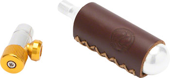 PDW Portland Design Works Tiny Object CO2 Inflator with Leather C02 Holder EA CO2 and Pressurized Inflation Device