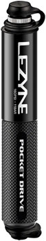 Lezyne Pocket Drive Frame Pump: Black EA Frame Pump