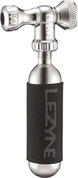 Lezyne Control Drive Co2 with 16 gram cartridge and machined Slip Fit Chuck, Silver EA CO2 and Pressurized Inflation Device