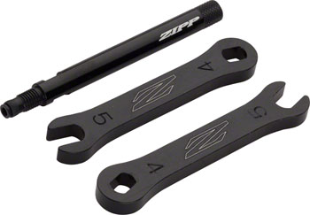 Zipp Tangente Aluminum Knurled Valve Extender - 65mm for 808, 1 Piece, for Removable Presta Valve, Black EA Valve Extender