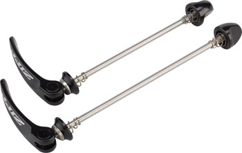Zipp Tangente Quick Release Skewer Set - 100mm/130mm, Stainless Steel, Black With Silver Logo PAA Quick Release Skewer Pair