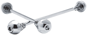 Delta Axle Rodz non QR skewer set Silver SET Quick Release Skewer Pair