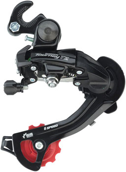 Shimano Tourney RD-TZ500 Rear Derailleur - 6,7 Speed, Long Cage, Black, Dropout Claw Hanger Black EA Rear Derailleur