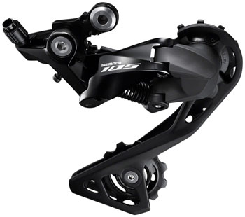 Shimano 105 RD-R7000-GS Rear Derailleur - 11-Speed, Medium Cage, Black Black EA Rear Derailleur