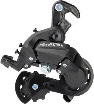 microSHIFT M21 Rear Derailleur - 6,7 Speed, Super Short Cage, Dropout Claw Hanger, Black EA Rear Derailleur