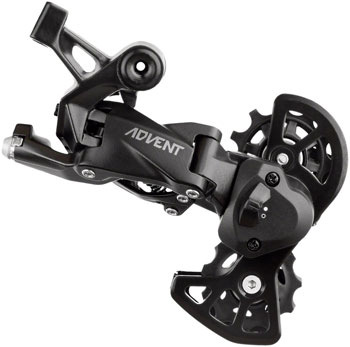 microSHIFT ADVENT Super Short Rear Derailleur - 9 Speed, Super Short Cage, Black, With Clutch Black EA Rear Derailleur