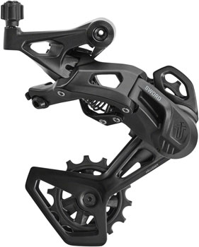 microSHIFT Sword Black Rear Derailleur - 9-Speed, Medium Cage, Gray, Compatible with Sword Black 1x, Black EA Rear Derailleur