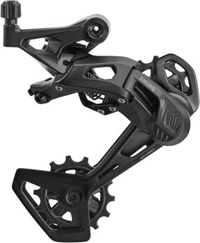 microSHIFT Sword Black Rear Derailleur - 9-Speed, Long Cage, Compatible with Sword Black 2x, Black EA Rear Derailleur