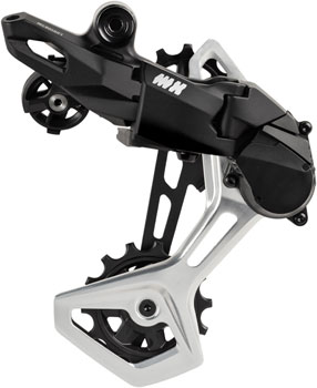 microSHIFT Advent MX Pro Rear Derailleur - 10/11-Speed, Clutched, Repairable Aluminum Medium Cage, 50t Max, Black/Silver EA Rear Derailleur