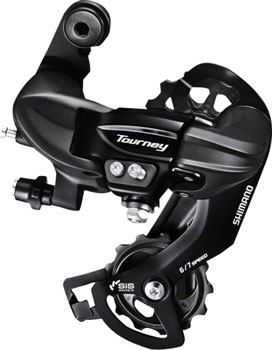 Shimano Tourney RD-TY300-SGS Rear Derailleur - 6,7 Speed, Long Cage, Black, Shimano Rear Direct Mount Black EA Rear Derailleur
