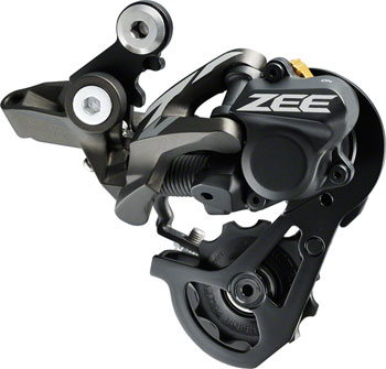 Shimano ZEE RD-M640-SS Rear Derailleur - 10 Speed, Short Cage, Gray, With Clutch, Wide Ratio for Freeride Gray EA Rear Derailleur