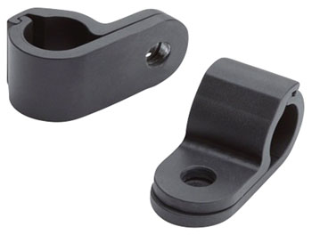 Benno P-Clamp Set - Universal Mount, 19mm, Pair, Black EA Bicycle Mounted Rack Part