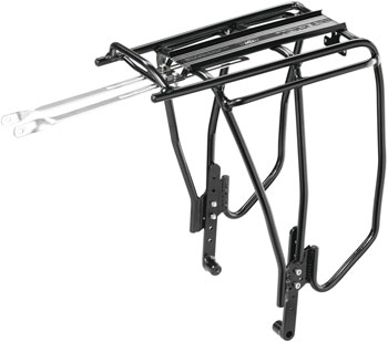 Topeak Uni Super Tourist Fat Disc Rear Rack - Fits 24-26" Fat Tires , MTX 2.0, Black EA Rear Mount Rack