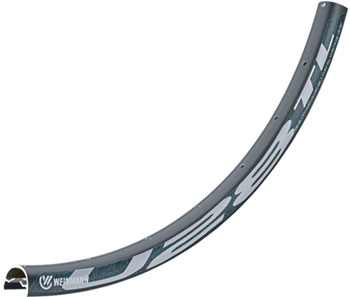 Weinmann U28 Rim - 700", Disc, Aluminum, Tubeless, Silver, 28H, *OE Packaging* Black EA