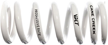 Cane Creek Progressive Rate VALT Lightweight Rear Shock Spring - 65mm x 400-488lbs, White EA Rear Shock Spring