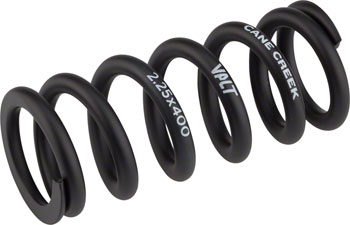 Cane Creek VALT Lightweight Steel Spring for Coil Shock, 2.25"/57mm x 400lbs, Black EA Rear Shock Spring