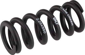 Cane Creek VALT Lightweight Steel Spring for Coil Shock, 2.25"/57mm x 550lbs, Black EA Rear Shock Spring