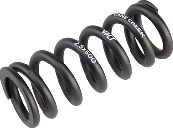 Cane Creek VALT Lightweight Steel Spring for Coil Shock, 2.50"/63mm x 500lbs, Black  EA Rear Shock Spring