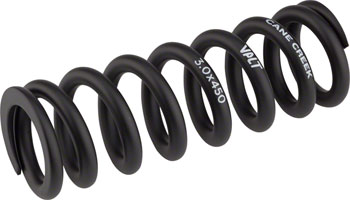 Cane Creek VALT Lightweight Steel Spring for Coil Shock, 3.00"/76mm x 450lbs, Black  EA Rear Shock Spring