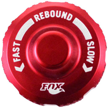 FOX Damping Adjuster Part Rebound Knob, Float DPX2, Red EA Rear Shock Part