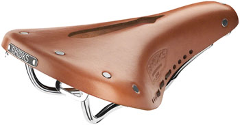 Brooks B17 Carved Saddle - Steel, Honey EA Saddles