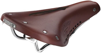 Brooks B17 Carved Saddle - Steel, Antique Brown Antique Brown EA Saddles
