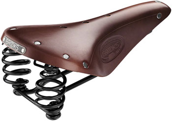 Brooks Flyer Saddle - Steel, Antique Brown Antique Brown EA Saddles