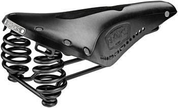Brooks Flyer Saddle - Steel, Carved Black EA Saddles