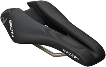 Ergon SR Triathlon Saddle - Mens, Black, Front Black EA Saddles