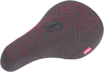 Odyssey Big Stitch BMX Seat - Pivotal, Black/Red, Fat Black/Red EA Saddles