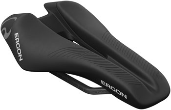 Ergon SR Tri Pro Carbon Saddle - Carbon, Black, Men's, Front Black EA Saddles