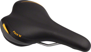 Velo Plush Pace Saddle - Steel, Black, Women's Black EA Saddles