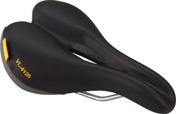 Velo Plush Pump Saddle - Steel, Black, Women's Black EA Saddles
