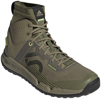 Five Ten Trailcross Mid Pro Flat Shoes - Men's, Orbit Green/Core Black/Pulse Lime, 12 Orbit Green/Core Black/Pulse Lime PAA Flat Pedal Shoes