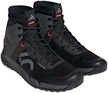 Five Ten Trailcross Mid Pro Flat Shoes - Men's, Core Black/Gray Two/Solar Red, 9 Core Black/Gray Two/Solar Red PAA Flat Pedal Shoes