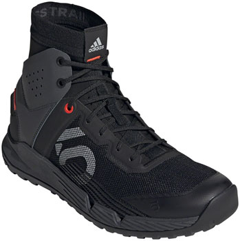 Five Ten Trailcross Mid Pro Flat Shoes - Men's, Core Black / Gray Two / Solar Red, 7 Core Black / Gray Two / Solar Red PAA Flat Pedal Shoes