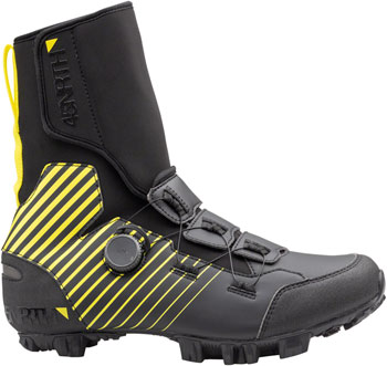 45NRTH Ragnarok Tall Cycling Boot - Black, Size 36 Black / Yellow PAA Cycling Boots