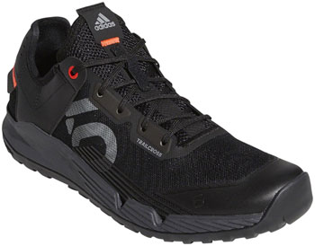 Five Ten Trailcross LT Flat Shoes - Men's, Core Black / Gray Two / Solar Red, 10.5 Core Black / Gray Two / Solar Red PAA Flat Pedal Shoes