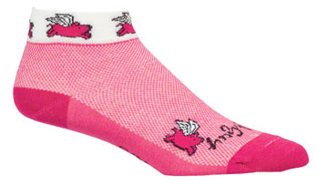 SockGuy Classic Flying Pigs Socks - 1", Pink, Women's, Small/Medium Pink PAA Socks