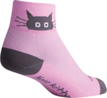 SockGuy Classic Whiskers Socks - 2", Pink, Women's, Small/Medium Pink PAA Socks