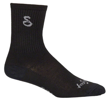 SockGuy Wool Tall Socks - 6", Black, Large/X-Large Black PAA Socks