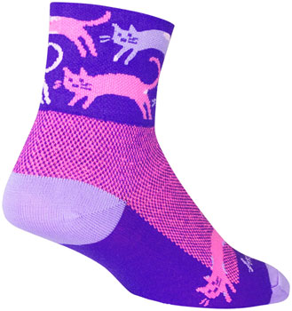 SockGuy Classic Pounce Socks - 3", Purple, Small/Medium Purple PAA Socks